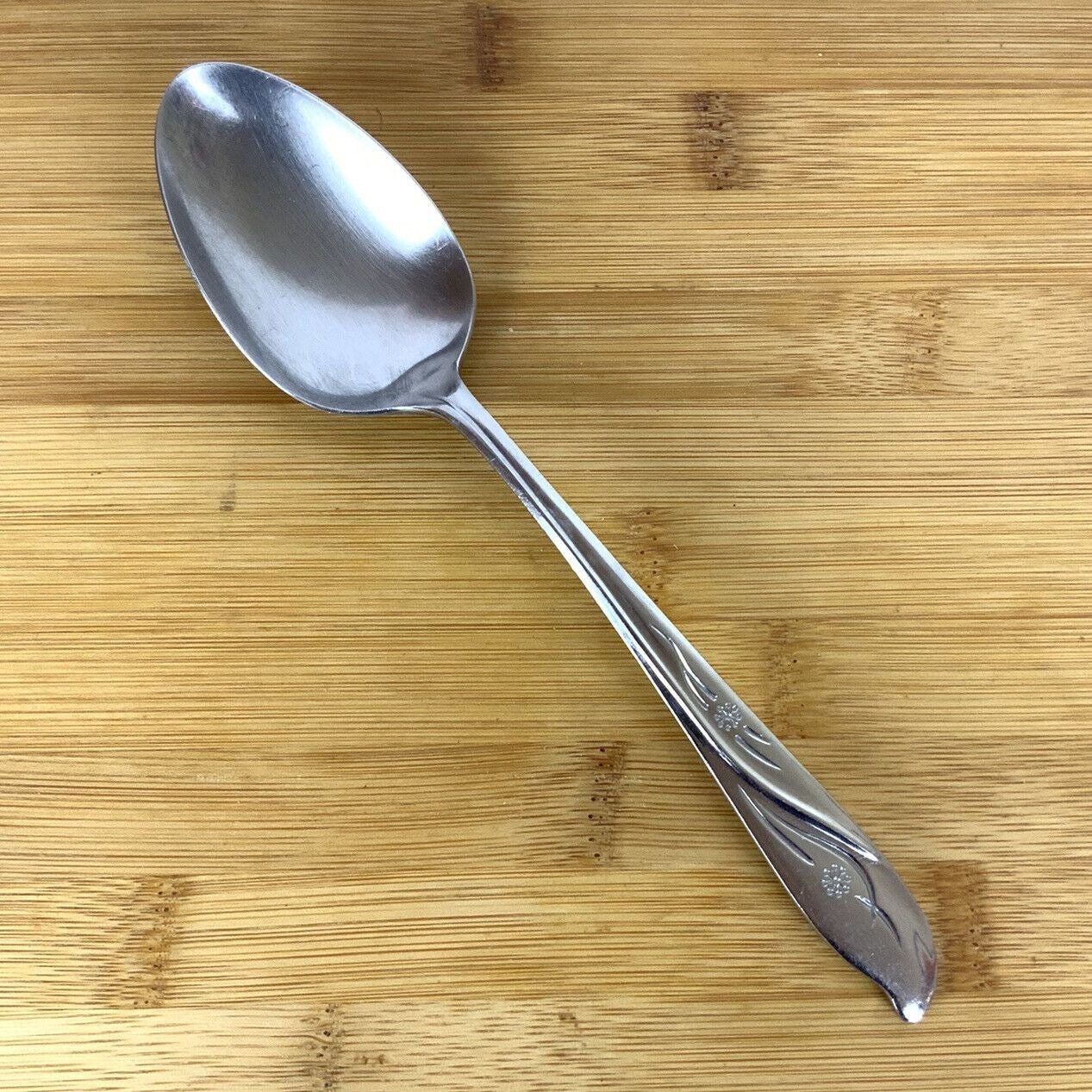 Koba KO2 Serving Spoon Flower Swirl Stainless Steel Flatware Koba KO2 Serving Spoon Flower Swirl Stainless Steel Flatware