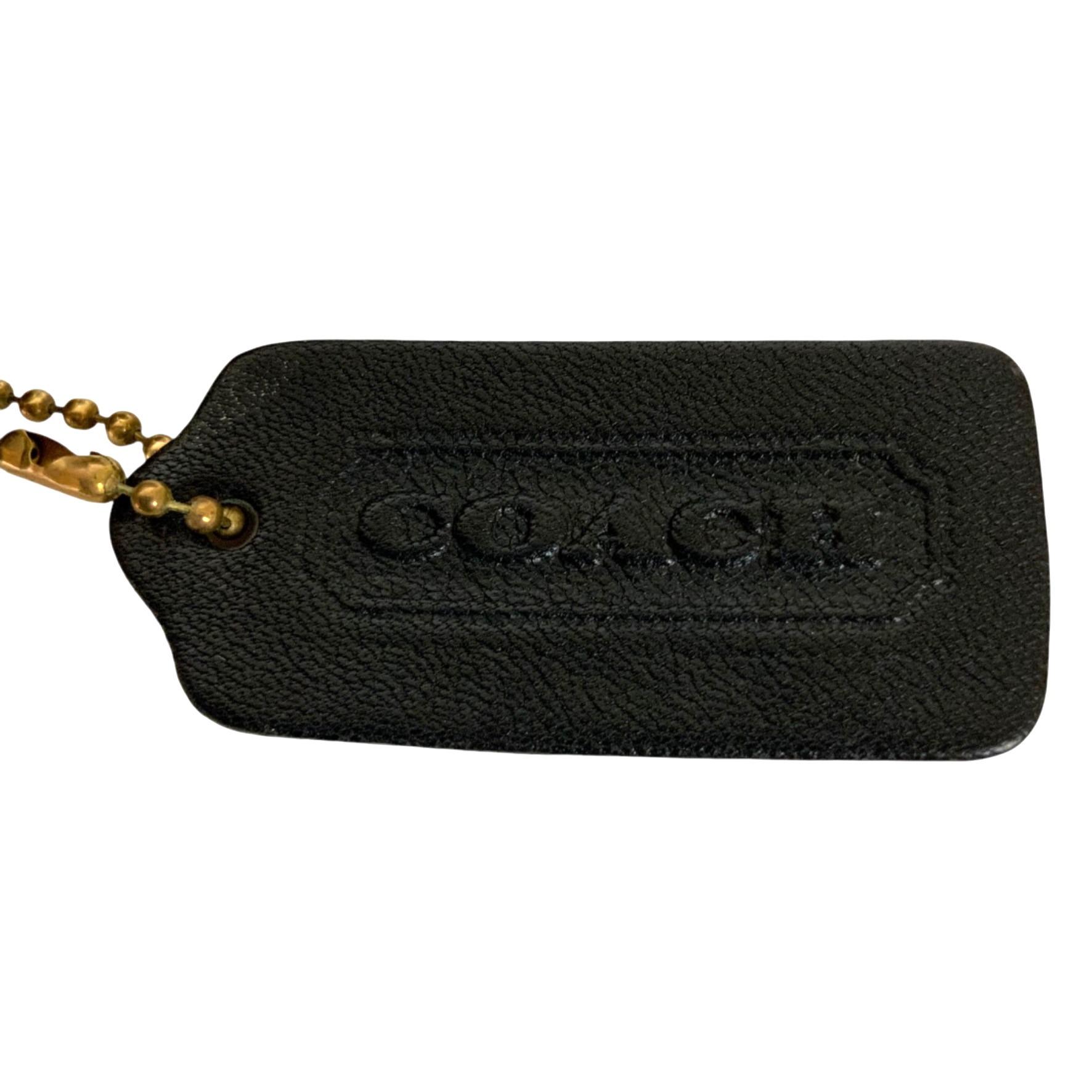 Vintage Coach Legacy Small Pocket Zip Bag 9136 Black Leather