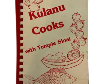 Kulanu Cooks With Temple Sinai Cookbook Palm Beach County FL 1986 Spiral Bound