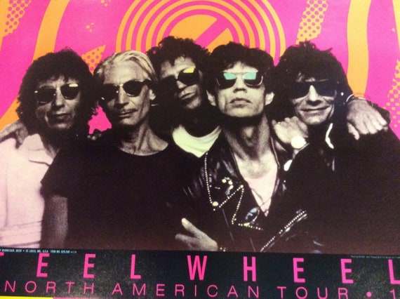 Rolling Stones Budweiser Steel Wheels North American Tour Poster