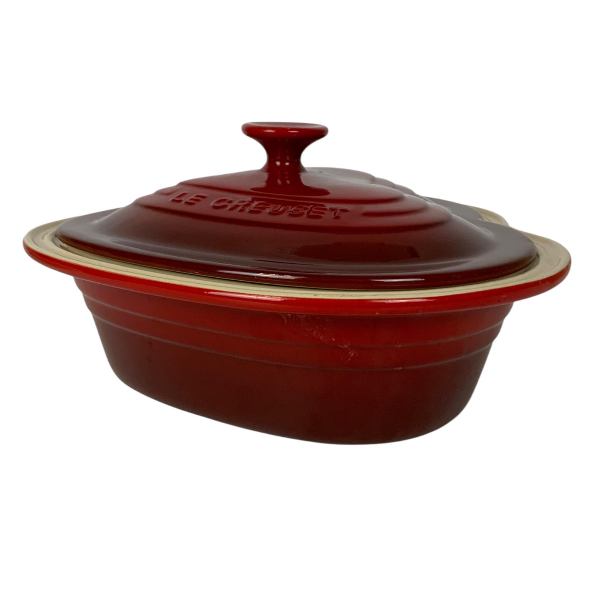 Le Creuset L'amour Heart-shaped Red Stoneware Dutch Oven Casserole