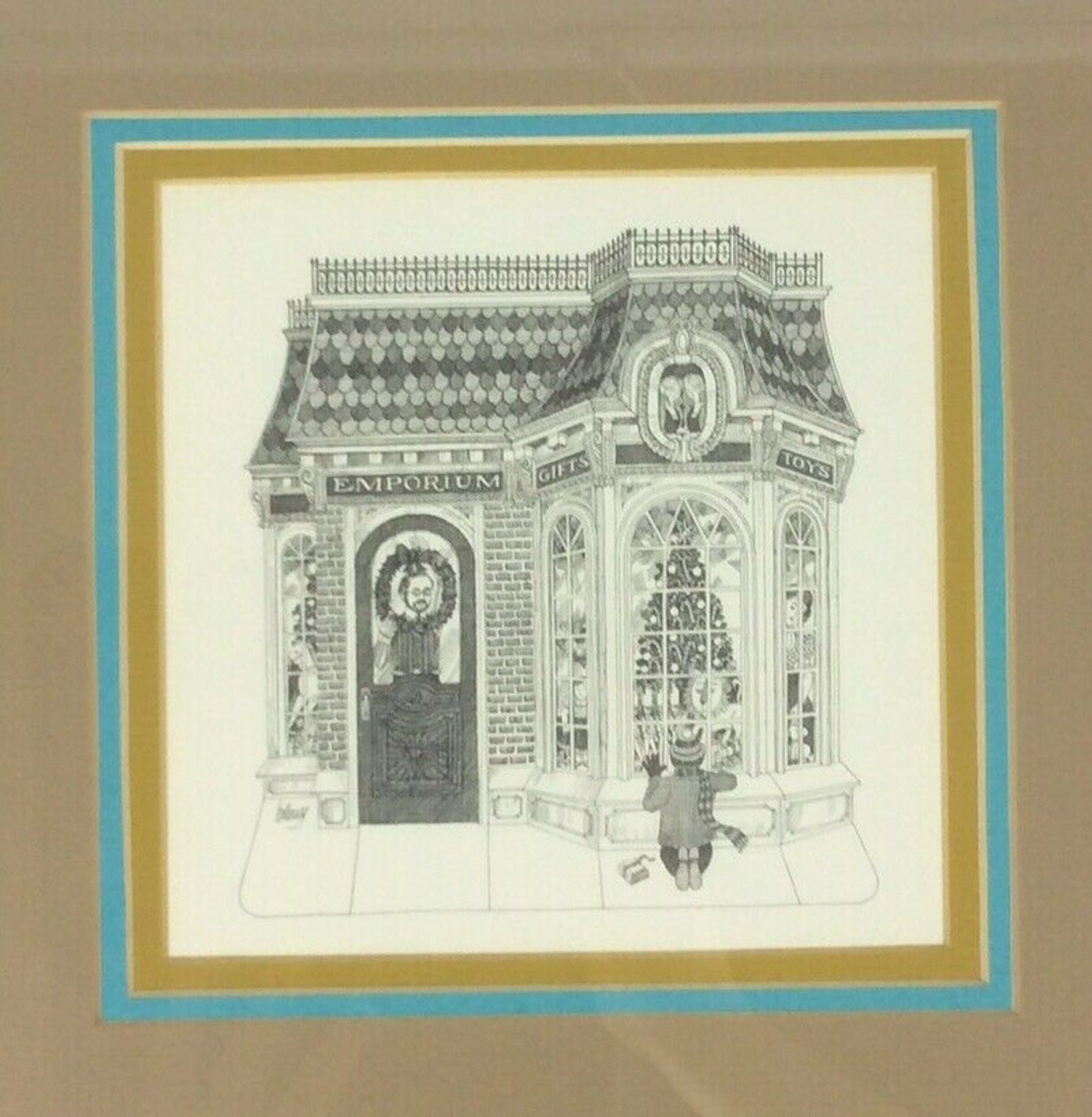 Bob Holloway Print Emporium Gifts and Toys 7x7 Pen Ink Signed | Etsy