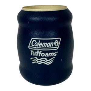 Vintage Coleman Tuffoams Navy Blue Insulated Can Cooler Cozie for