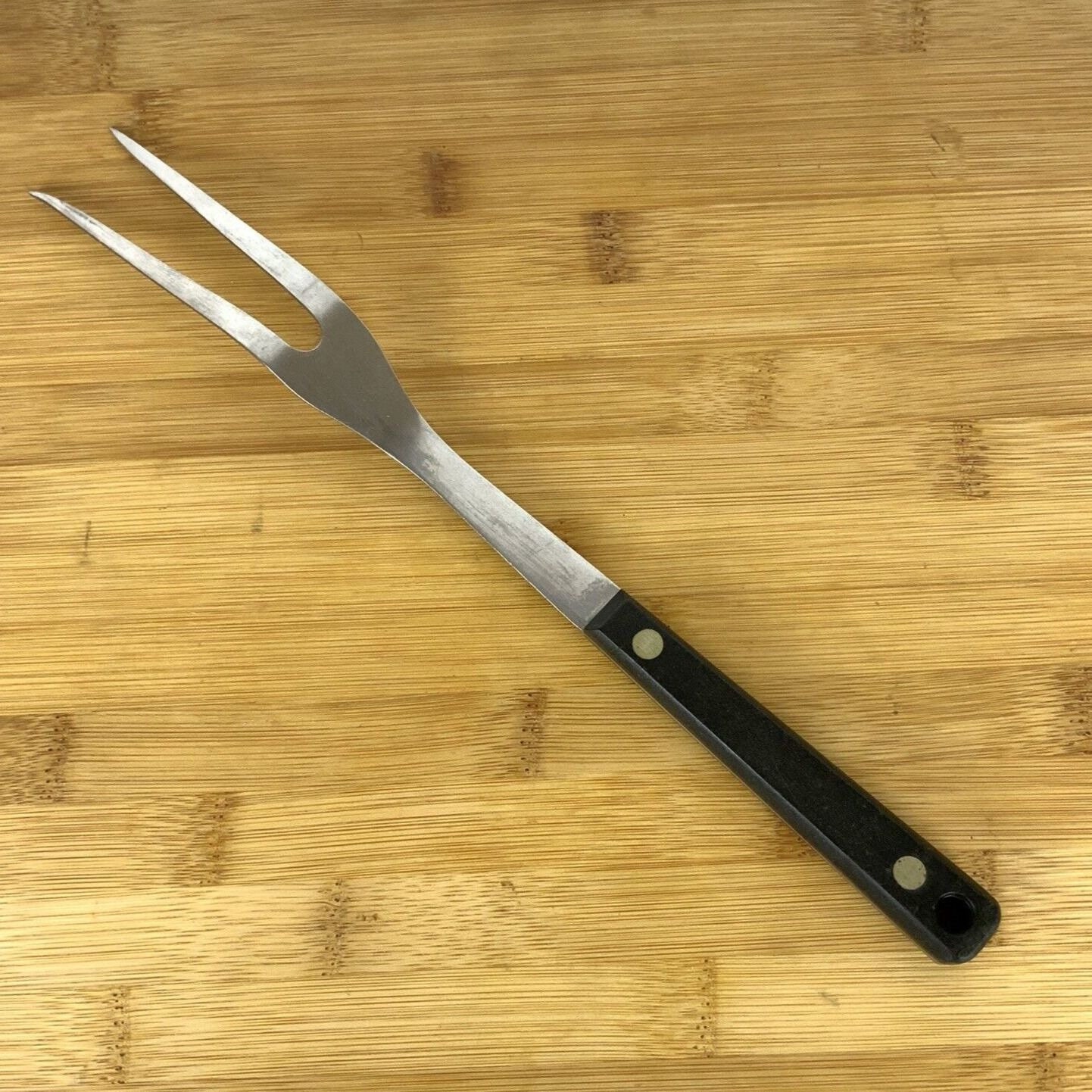 Flint Meat Carving Serving Fork Riveted Handle Vanadium Etsy