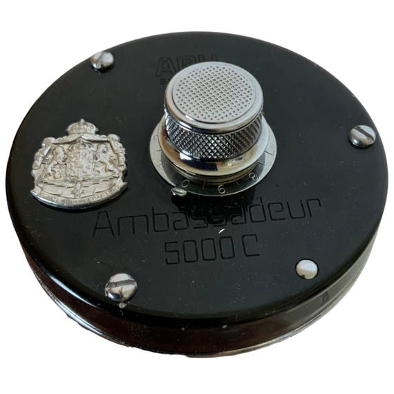 Vintage ABU Sweden Ambassadeur 5000C Fishing Reel Black Chrome