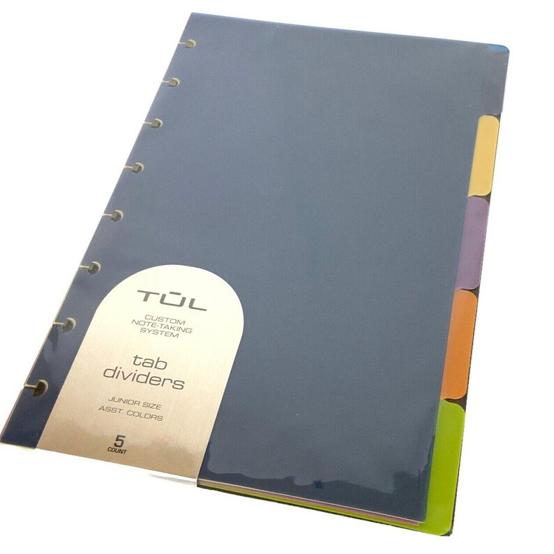 TUL Custom Note-taking System Tab Dividers Junior Size Assorted Colors ...