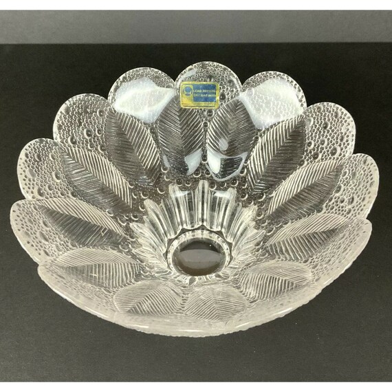 Lausitzer Glas Lead Crystal Bowl Dish 7 Inch Medea Dew Drop