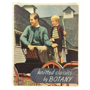 Botany Knitted Classics Vol VI Family Sweaters Afghans Knitting Designs 1942