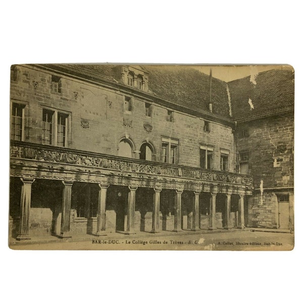 Le College Gilles de Treves Bar Le Duc France RPPC Postcard c1900