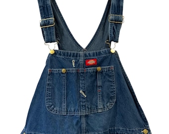 Dickies Mens Blue Denim Bib Overalls 40x32 Cotton Ranch Farm Workwear Adjustable