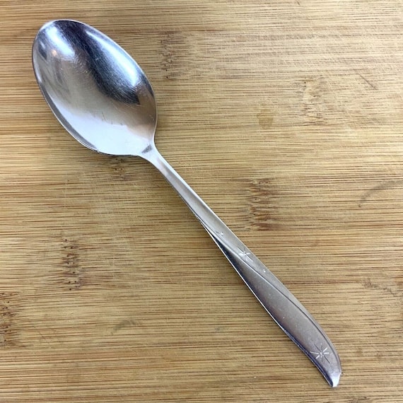 Oneida Community Twin Star Oval Soup Spoon Stainless Steel Atomic