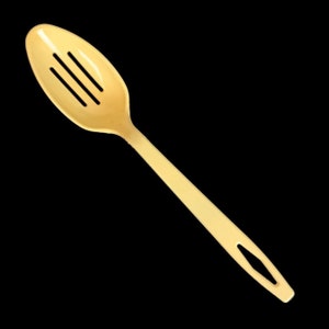 Tailor Made Slotted Spoon Cream Beige Plastic Kitchen Cooking Utensil Vintage