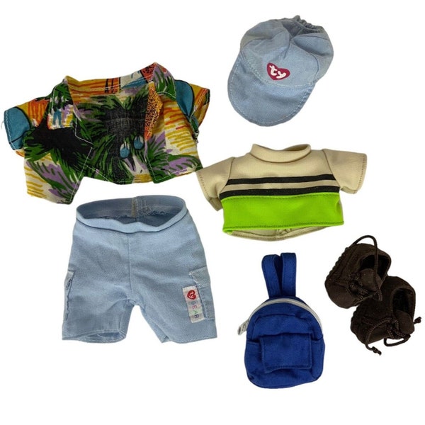 Ty Gear for Beanie Kids Boys Clothing Hawaiian Shirt Shorts Hat Shoes USED