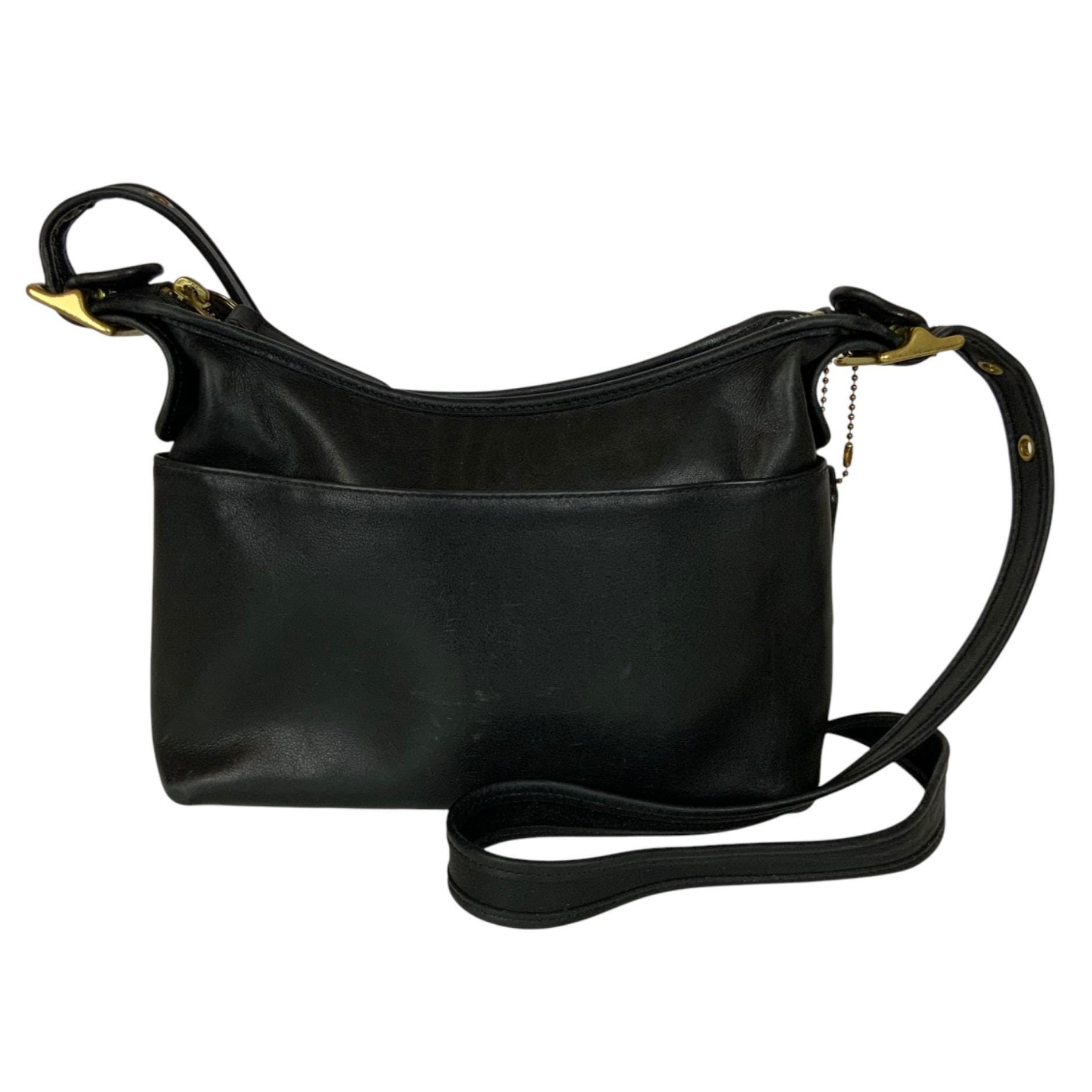 Vintage Coach Legacy Small Pocket Zip Bag 9136 Black Leather Vintage Coach Legacy Small Pocket Zip Bag 9136 Black Leather
