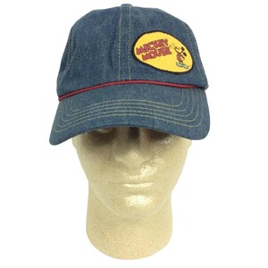 Disney Mickey Mouse Patch Denim Baseball Cap Hat Adjustable Strap