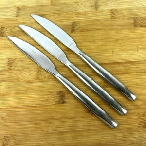 Oneida Leda Set Of 3 Dinner Knives 18/10 Stainless Steel Flatware