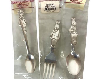 Reed and Barton Silverplate Children's Silverware Set in the