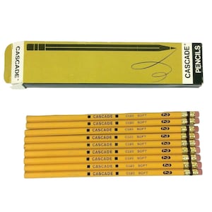 Cascade C120 Number 2 Soft Pencils Box Of 9 Unused Made in USA