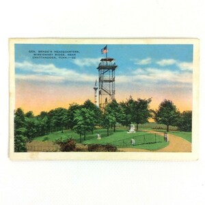 Gen Braggs Headquarters Missionary Ridge Chattanooga Tenn Vintage Postcard