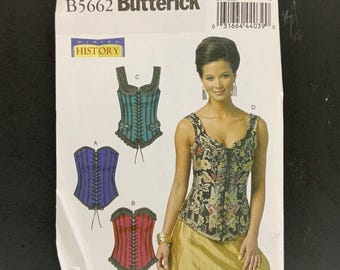 Butterick B5662 Misses Historical Corset Sewing Pattern Size 14-20