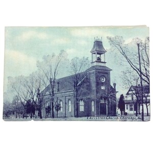 Kościół chrześcijański Golden City Mo pocztówka czarno-biała 1912 r. opublikowana
