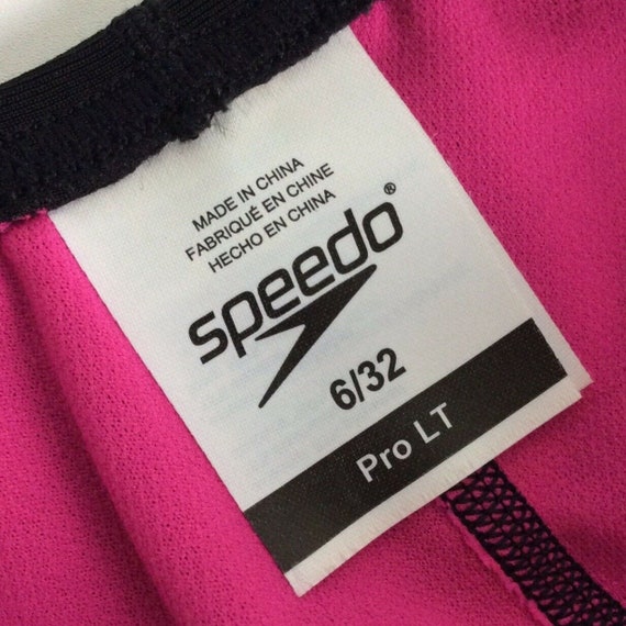 Speedo Pro LT Womens Swimsuit Size 6 Black Pink T… - image 7