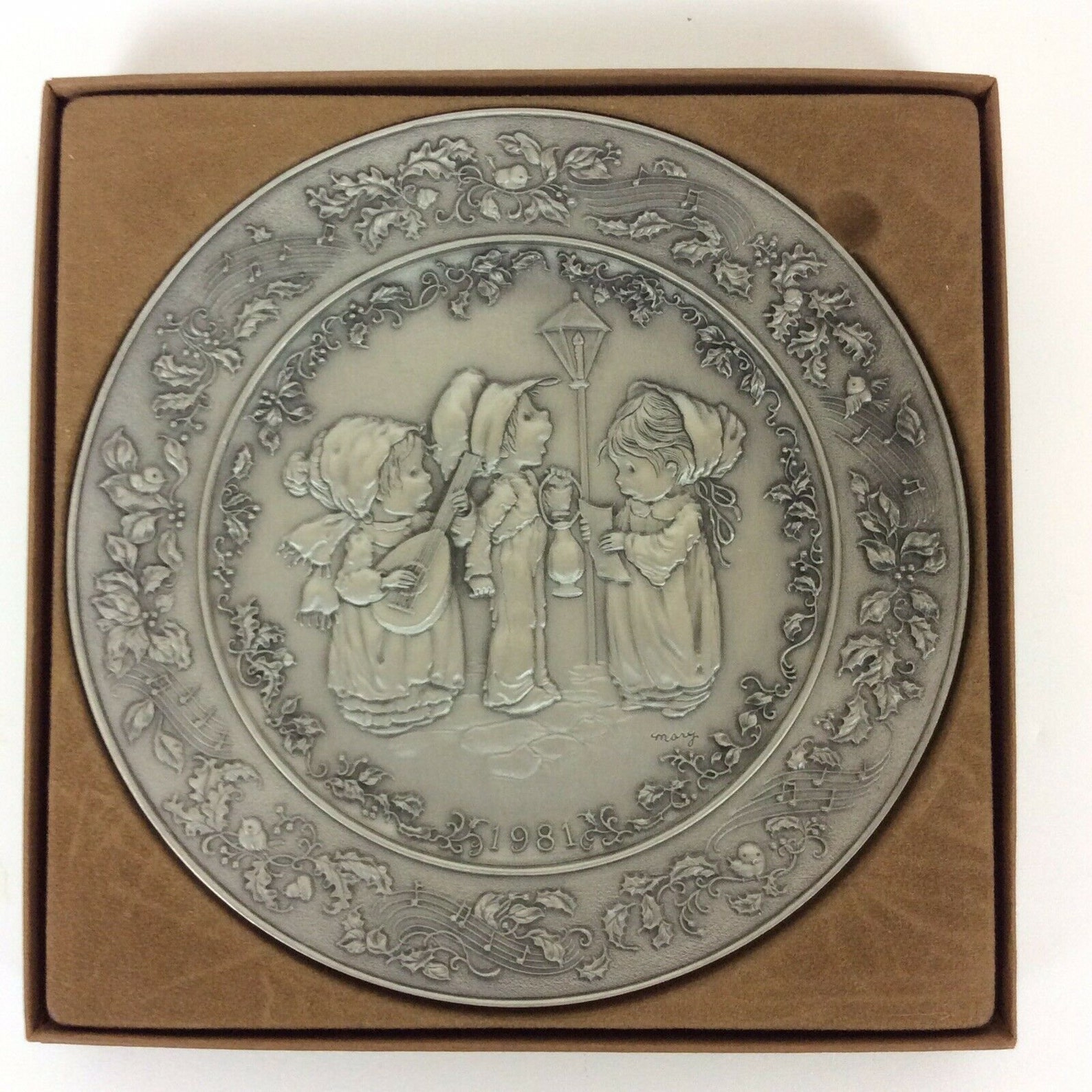 Hallmark Little Gallery Pewter Lot Of 6 Christmas Plates Etsy