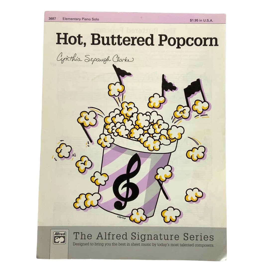 Hot Buttered Popcorn Piano Sheet Music by Cynthia Sepaugh Etsy
