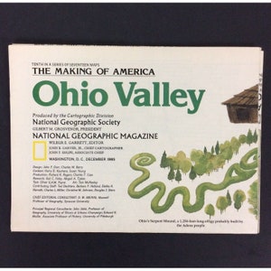 National Geographic Kaart Ohio Valley #10 Making of America Series 1985 Referentie