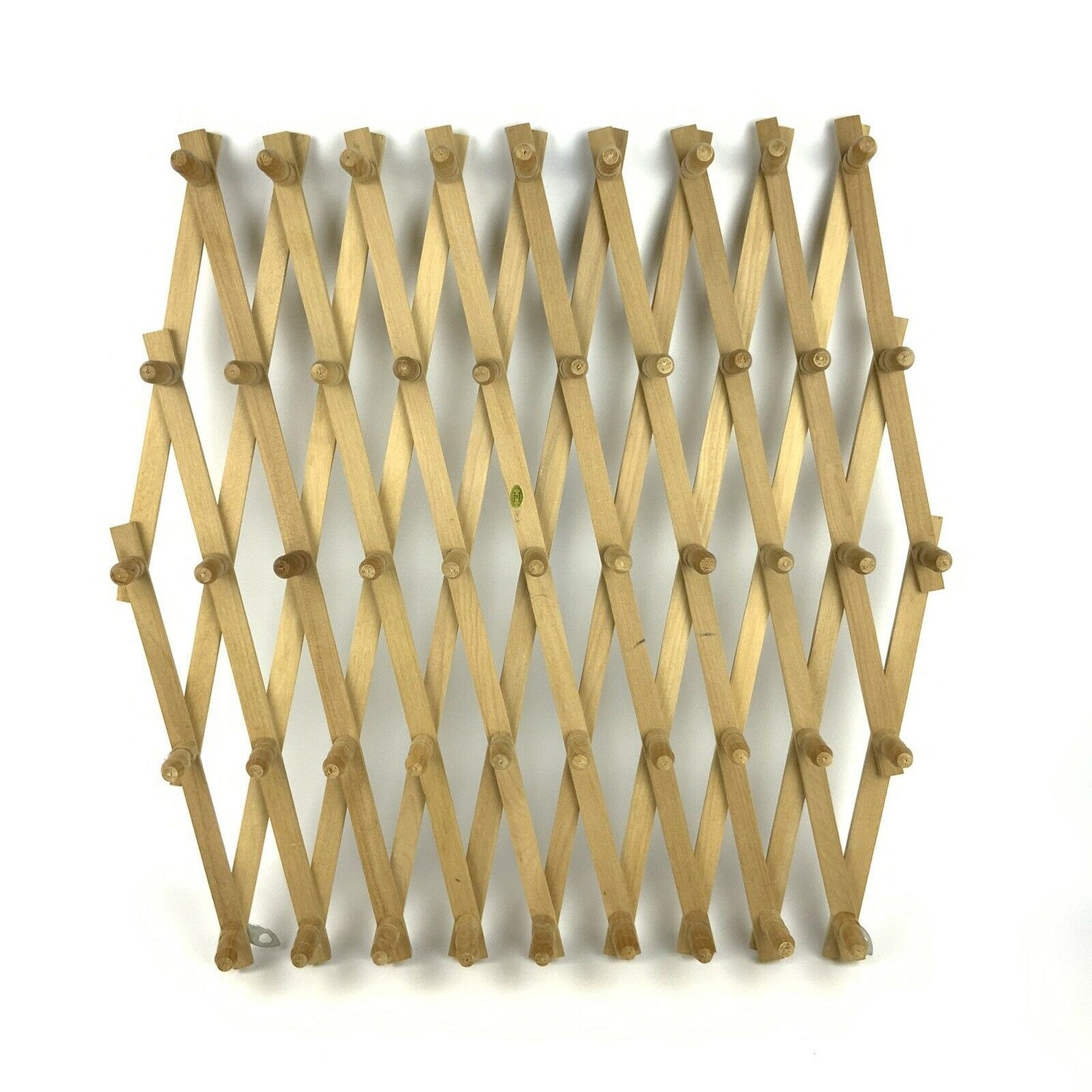 Expandable Wood Accordion Rack 49 Pegs Wall Mounted Mug Coat Etsy