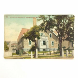 Salt Lake City UT Löwenhaus Brigham Young Wohnkarte Handgefärbt Vtg