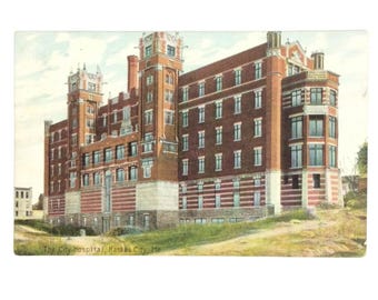 The City Hospital Kansas City Mo Vintage Postcard Lithograph Unposted c1900s