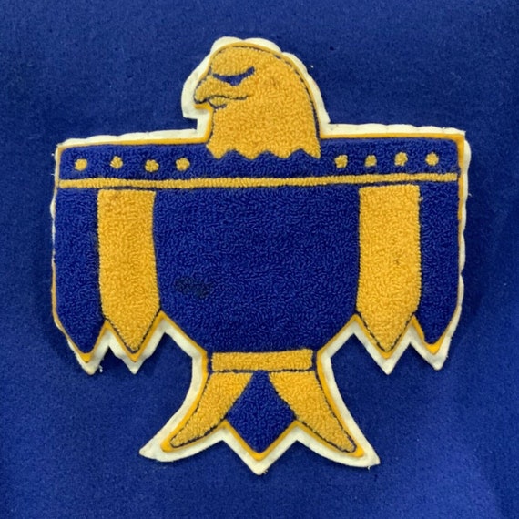 Kandel Letterman Varsity Jacket Size 34 Blue Gold… - image 4