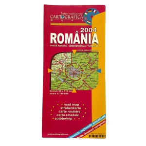 Romania Travel Road Map 2004 International Cartografica English German French
