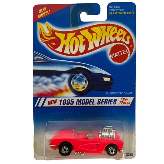 ホットウィール ‘58 CORVETTE Hot Wheels 1995 Model Series '58 Corvette Coupe Pink 3 of 12