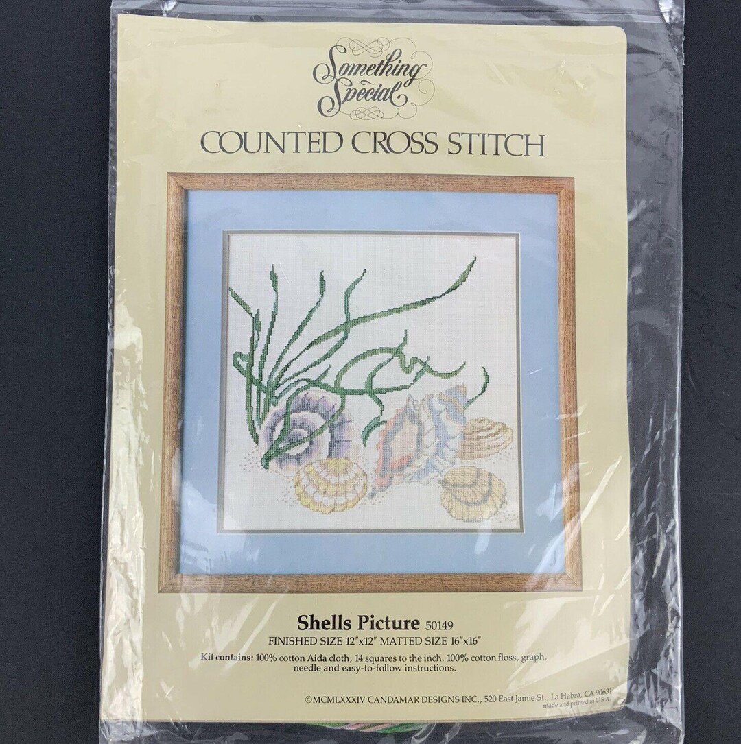 Candamar Designs Counted Cross Stitch Kit Sea Shells Picture 50149 - Etsy