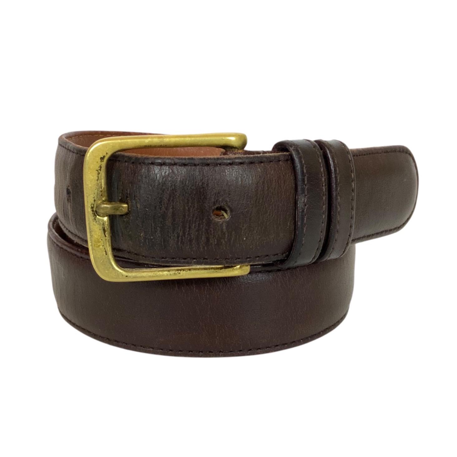 Coach New York Vintage Dark Brown Leather Belt with Brass Buckle Coach Women main image 2
