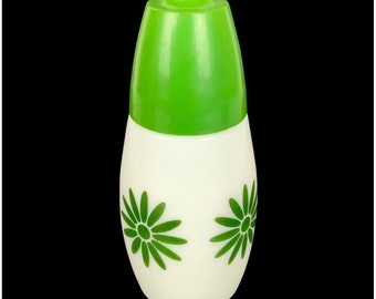 Gemco Westmoreland Sugar Shaker Milk Glass Green Floral Vtg Mid Century