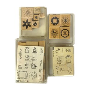 Stampin Up-stempels Veel van 4 sets Bloemengelegenheden Tweestaps knutselkaarten maken