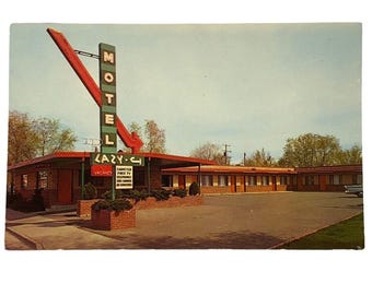 Lazy J Motel Grand Junction Colorado 1960s Color Postcard Unposted AAA Vintage