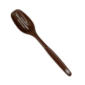 Foley Slotted Spoon Nylon Plastic Cooking Utensil Chocolate Brown Vintage