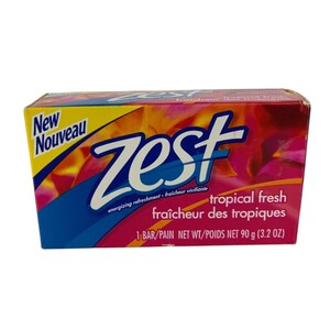 Zest Tropical Fresh Bar Soap 3,2 oz 90 g Ren och uppfriskande doft