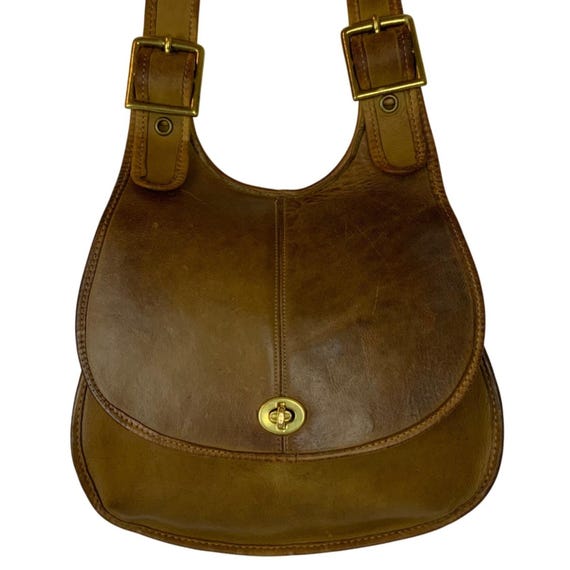 RARE Coach Crescent Shoulder Bag 9235 Pre-creed Metal Tag