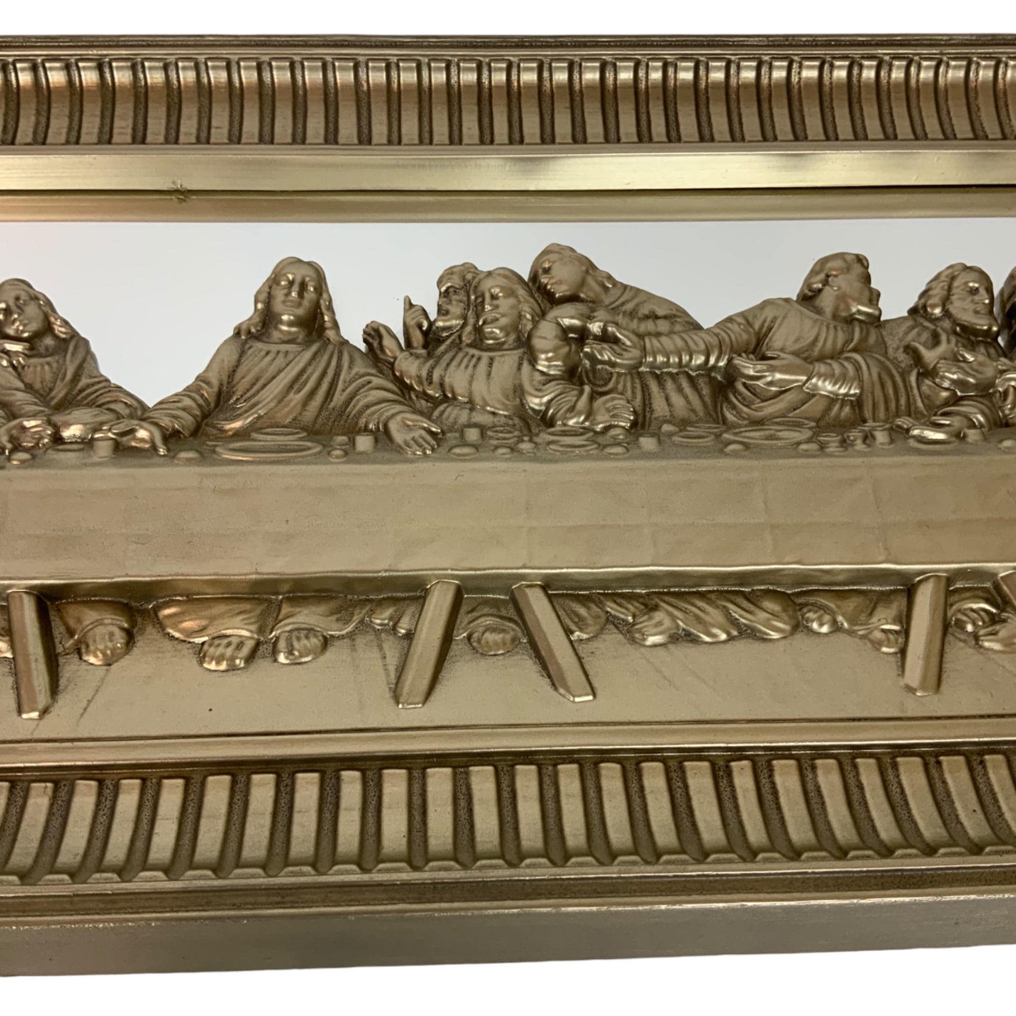 Homco Last Supper Mirror Wall Art Gold-toned Plastic Framed Religious ...