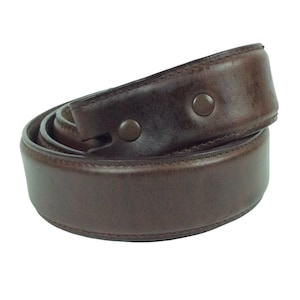 Pasek 3D Western męski 44 brązowy gładki skórzany kowbojski rodeo ranch bez klamry