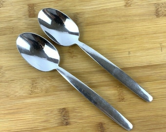 Oneida Leda Set of 2 Oval Soup Spoons 18/10 Stainless Steel Flatware