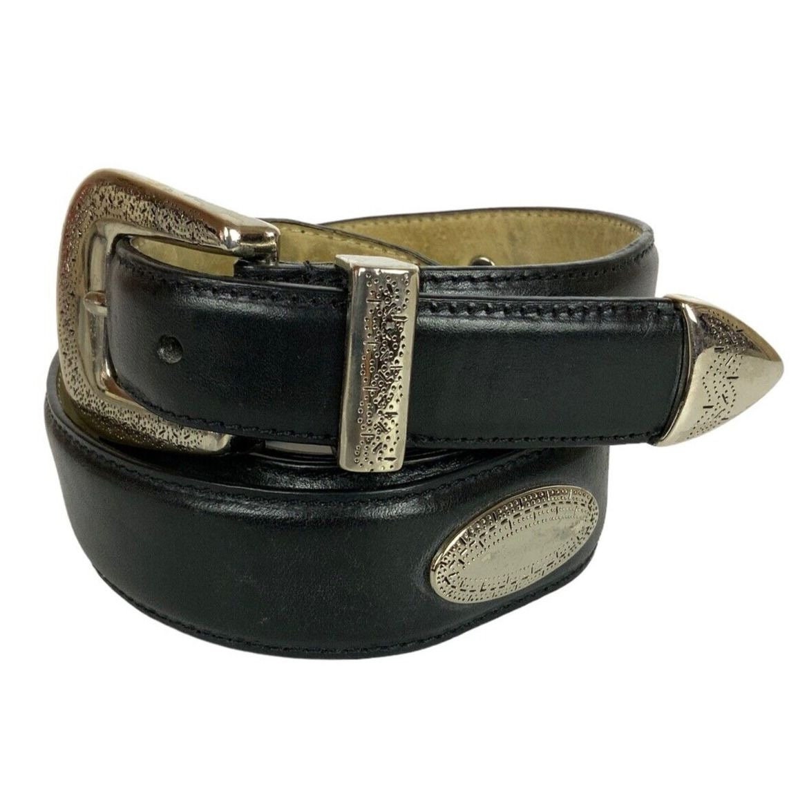 Western Light Brown Longhorn Concho Leather Belt 42