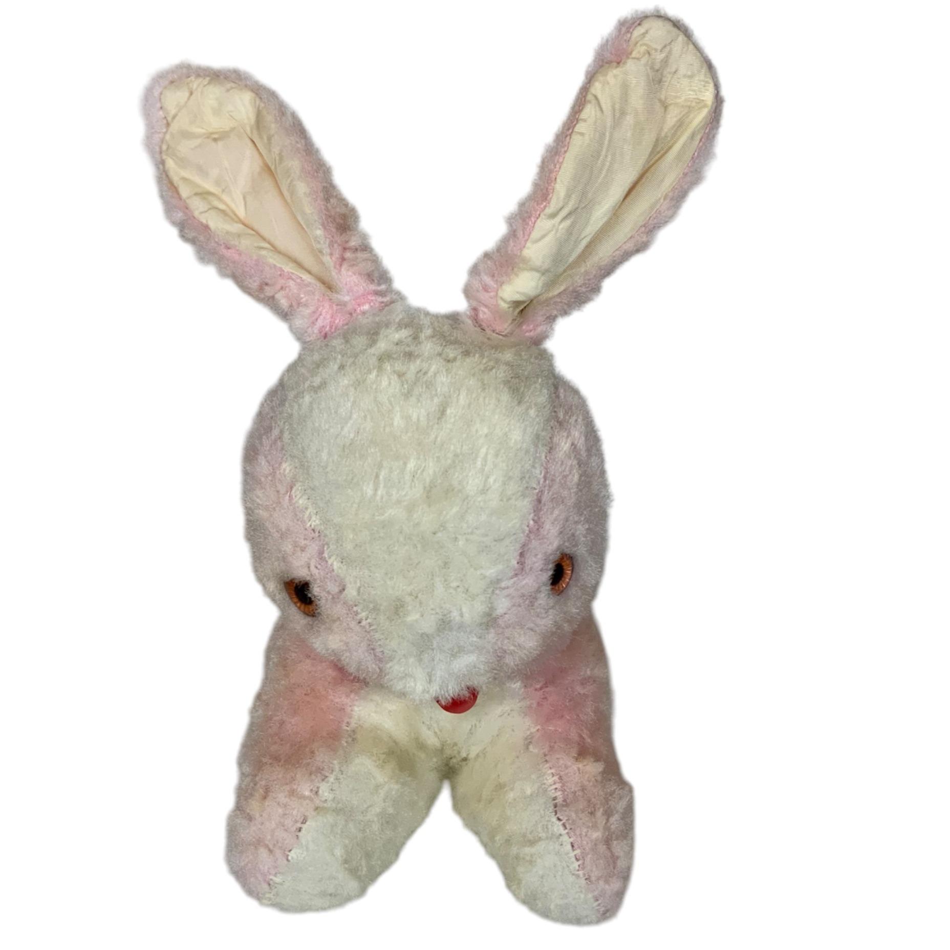 Vintage Gund J Swedlin Sani Foam Bunny Plush Pink White Soft