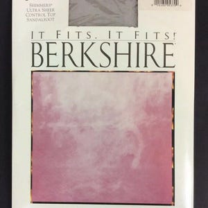 Berkshire Shimmers Pantyhose Queen 1X-2X Silver Control Top Sandalfoot 4412
