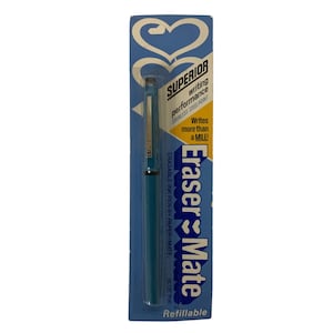 Vintage PaperMate Eraser Mate Refillable Erasable Blue Ink Pen 1983